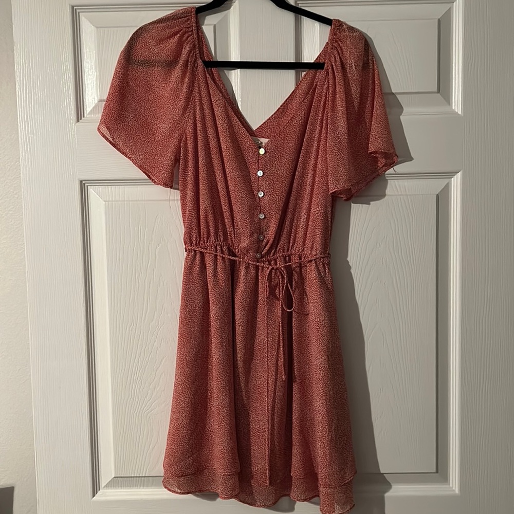 Red and white dress